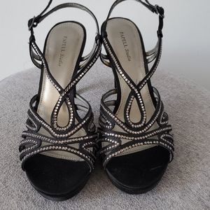 PAPELL STUDIO Black rhinestone stiletto